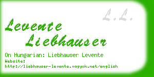 levente liebhauser business card